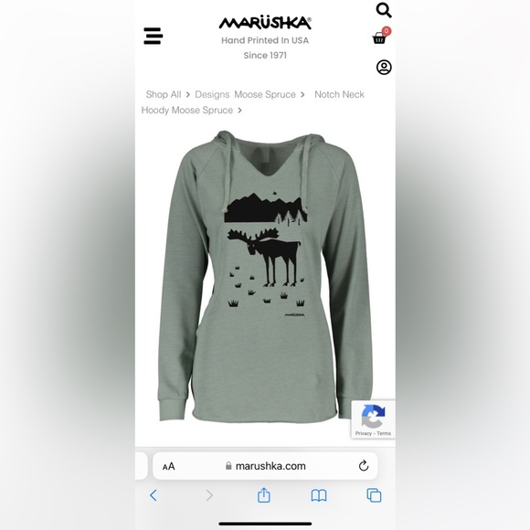 Notch Neck Hoody Moose Spruce - Picture 3 of 10